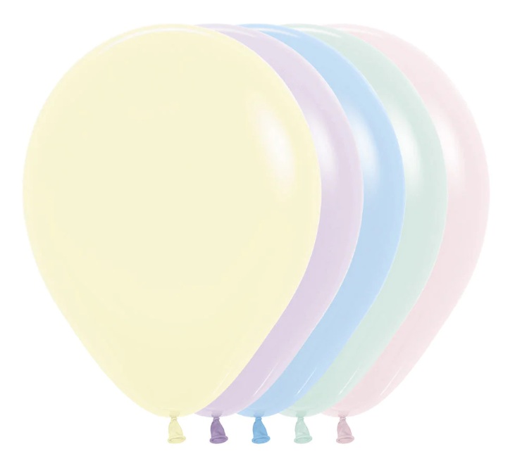 Globo Latex Redondo Pastel Mate Surtido Sempertex R-12 *50 und Sempertex